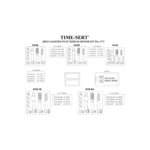 Time-Sert 3771 10-32 - 1/2-13 Mega Master Inch Thread Repair Kit - Image 3