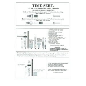 Time-Sert 5000 M10 x 1.25 2 Style Duramax 6.6L Glow Plug Thread Repair Kit - Image 4